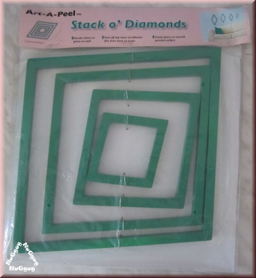 Wand-Deko Stack o Diamonds. grün
