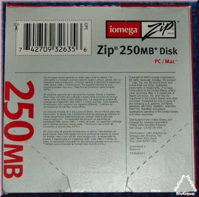 iomega Zip 250 MB Disk PC/MAC