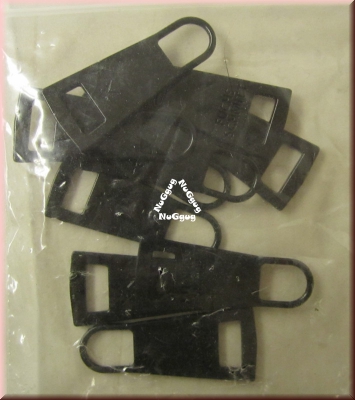 Griffstück für Zipper, schwarz, Ersatz-Griffstück, 10 Stück