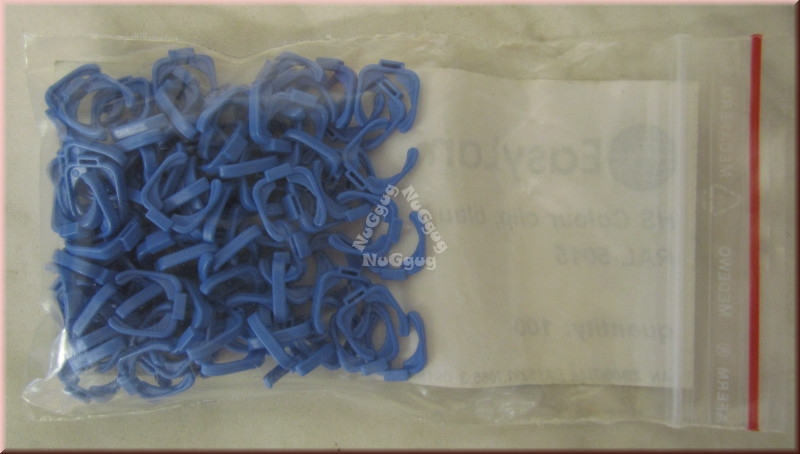 EasyLan HS Colour Clip, blau, Farbmarkierungsclips für DualBoot Patchkabel, 100 Stück