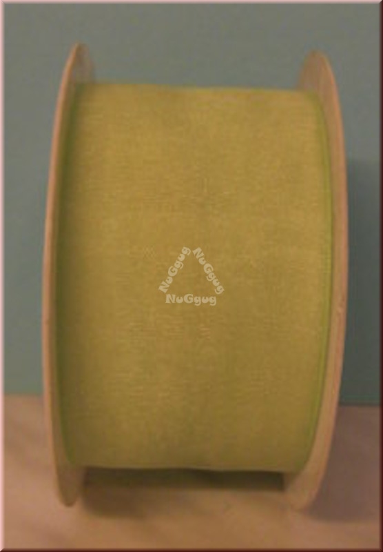 Geschenkband "hellgrün", 40mm x 2 m, Ribbon, Dekoband, Schleifenband