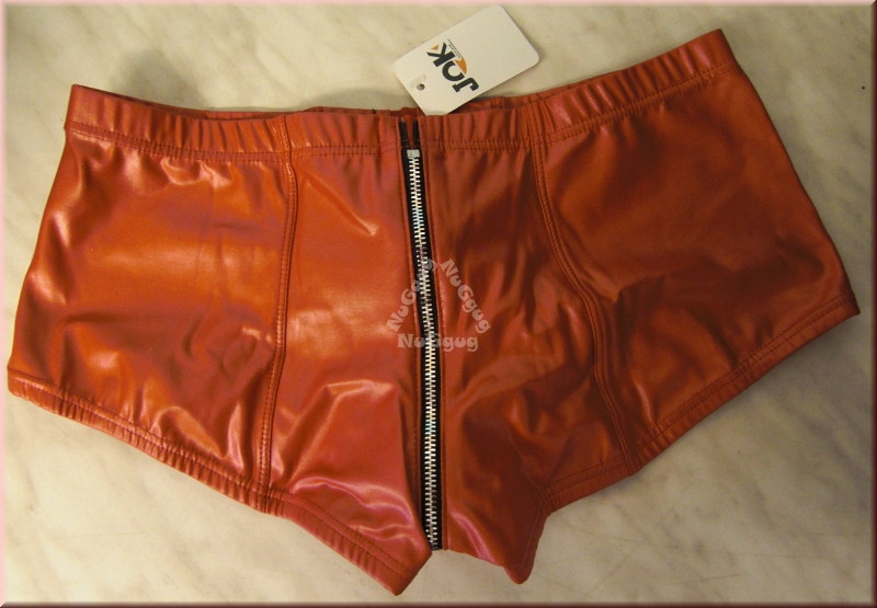 Boxershorts, Slip mit durchgängigem Reißverschluß in rot, von jok Fashion Vogue Underwear