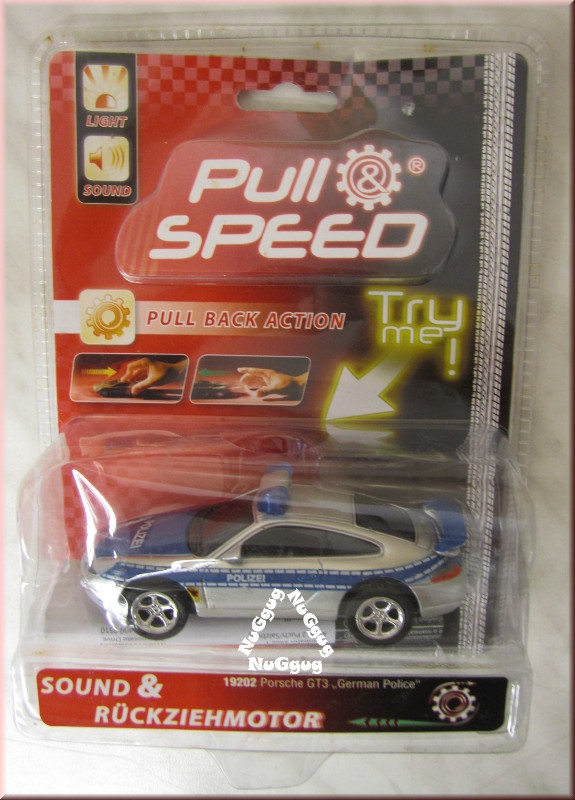 Rückzugauto Polizei Porsche GT3, Pull Speed