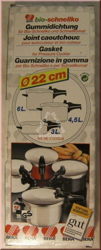 Beka 1761009 Gummidichtung für Schnellkochtopf, Durchmesser 22 cm