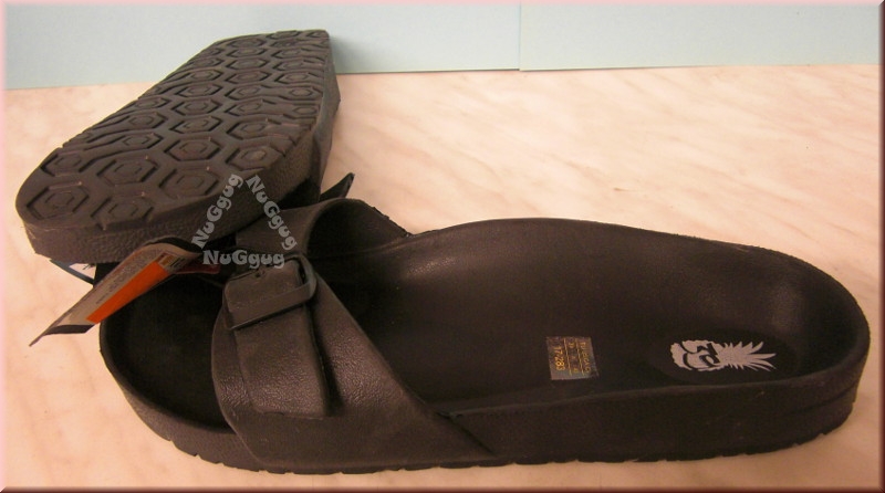 Ananas Fußbett Sandale, Größe 39, schwarz