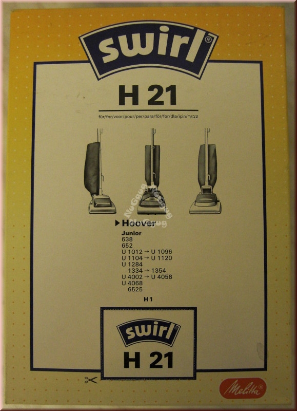 Staubsaugerbeutel Swirl H 21 für Hoover, 10 Stück