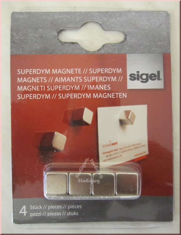 Superdym Magnete von Sigel, 4 Stück