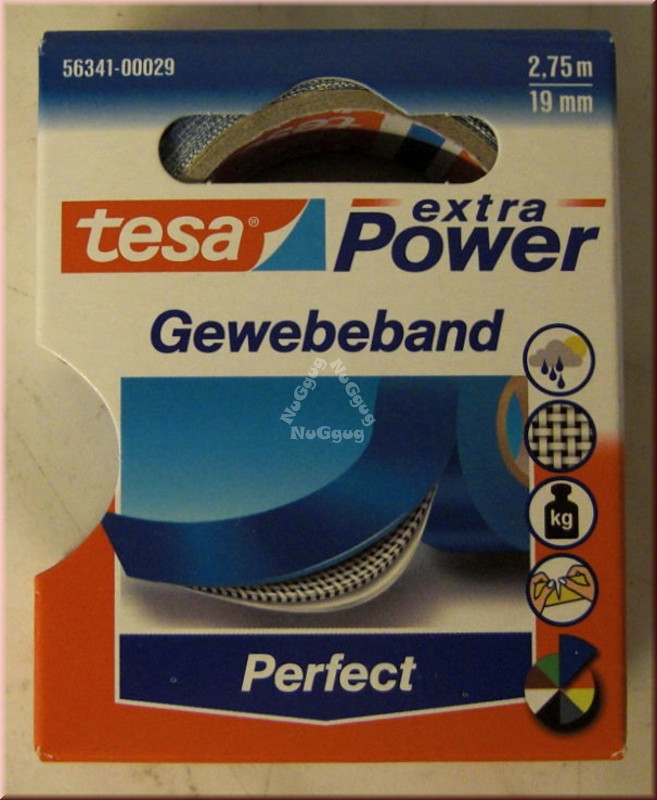 tesa Gewebeband, 2,75m x 19mm, blau