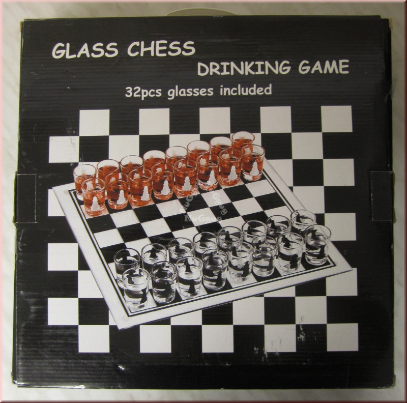 Schach Trinkspiel aus Glas