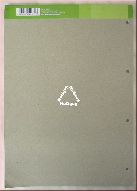 Arbeitsblock, blanko, A4, 4-fach gelocht mit Rand, 50 Blatt