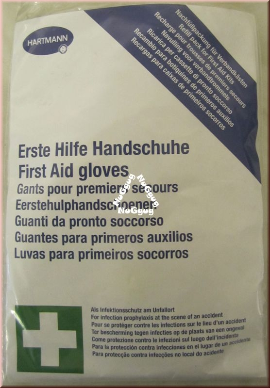Erste Hilfe Handschuhe, Einmalhandschuhe aus Vinyl, groß, 4 Stück