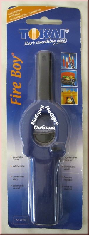 Tokai Fire Boy blau, Feuerzeug, Gasanzünder