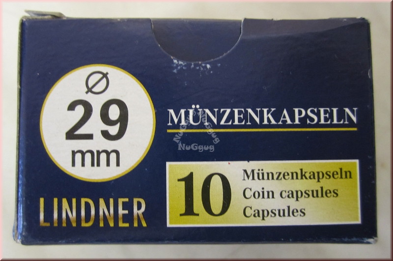 Lindner Münzkapseln 29 mm Durchmesser, Münzkapsel, 10 Stück