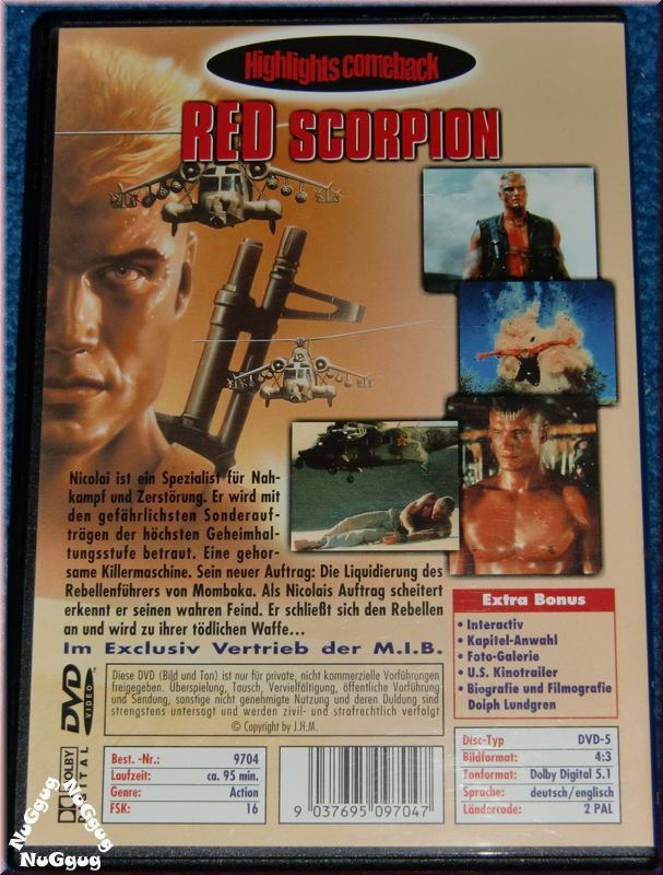 Red Scorpion. Dolph Lundgren