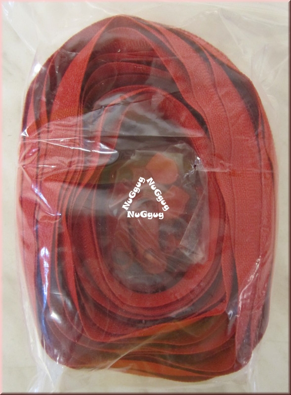 Endlosreißverschluß rot, 30 mm Bandbreite, 5,3 Meter, inkl. 10 Zipper von TOP