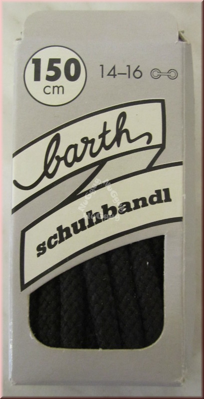 Schnürsenkel schwarz, 150 cm, von Barth