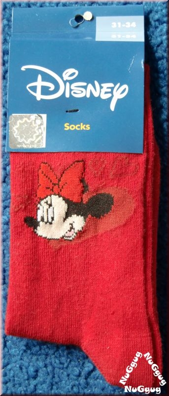 Socken Disney Mini Maus. rot. Größe 31-34
