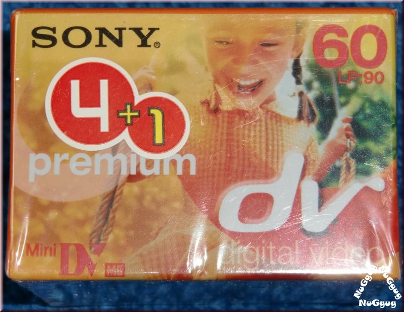 Sony Mini DV 60, premium, LP 90, DVM60PR3, 5er-Pack
