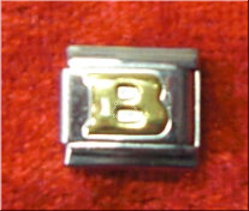 Uberry Charm Buchstabe "B", Modul für Edelstahl Armband