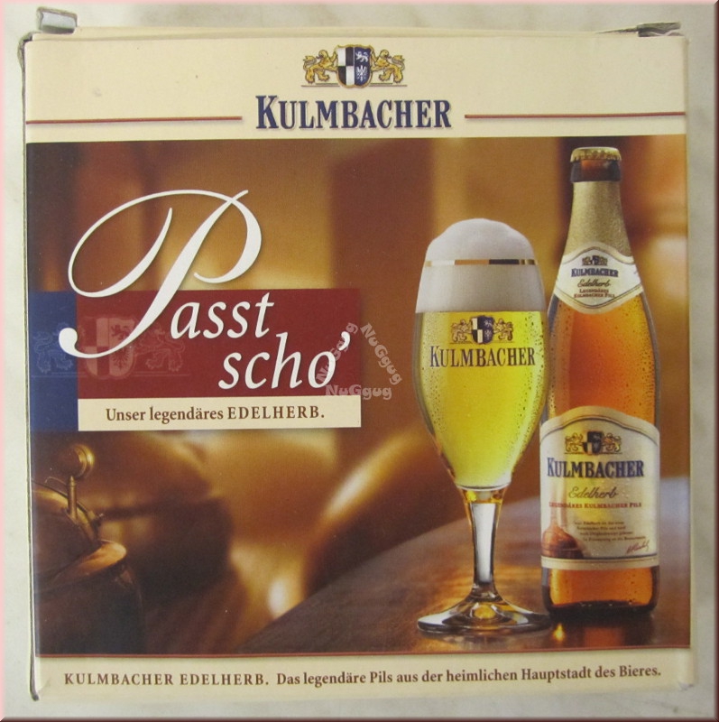 Untersetzer Kulmbacher, Kunstleder, braun, 4 Stück
