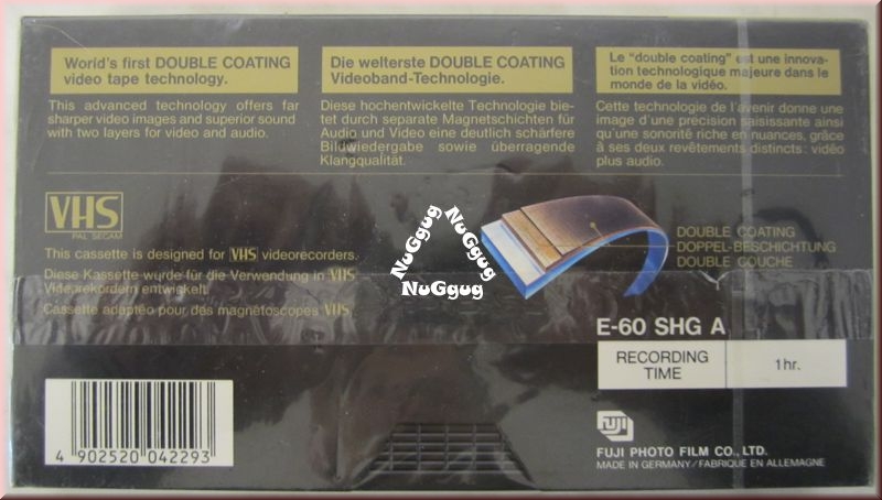 Fuji VHS Videokassette Super HG E-60 Leerkassette