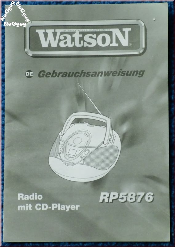 Watson RP5876, Radio mit CD-Player, SN 20081201935