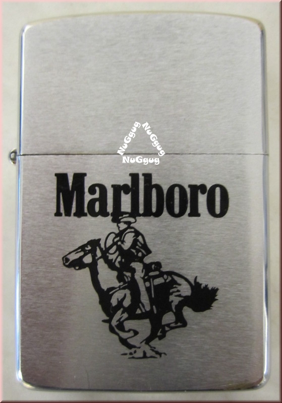 Zippo Feuerzeug Motiv "Marlboro Black Rider", verchromt, gebürstet