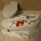 Preview: Fashion Sneaker mit Blumenstickerei, Größe 36, weiß