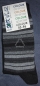 Preview: Socken eco sock wear, schwarz/grau gestreift, Größe 43-46