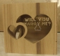 Preview: Hochzeitswürfel "WILL YOU MARRY ME?", Holz, Teelichthalter