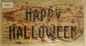 Preview: OYEFLY Holzschild "Happy Halloween" mit bunter LED-Beleuchtung, 30 x 15 cm