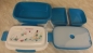 Preview: Brotbox mit Namen "Henriette", blau/weiß, mit Kühlakku, Brotdose, Lunchbox, von Petit Fernand