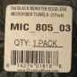 Preview: Monster Edgeless Microfasertuch, 3er-Pack, 40 x 40 cm, schwarz