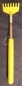 Preview: Rückenkratzer Metall, gelb, ausziehbar bis 68 cm, Kratzhand