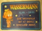 Preview: Windel Winni Schild "Wassermann 21.01. - 19.02....", 10,5 x 15,0 cm