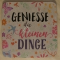 Preview: Untersetzer "Geniesse die kleinen Dinge", Korkuntersetzer, 95 x 95 mm, von Sheepworld