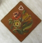 Preview: Deko-Fliese "Blumen", Wandfliese, Kaminfliese, 19,5 x 19,5 cm