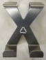 Preview: Türhaken "X". Metall. Edelstahl-Finish