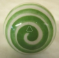 Preview: Möbelknopf Keramik weiss/grün