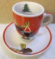 Preview: Espressotasse "X-mas Moose" mit Untertasse, Mokkatasse, Motiv Elch