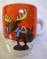 Preview: Espressotasse "X-mas Moose" mit Untertasse, Mokkatasse, Motiv Elch