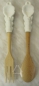 Preview: Salatbesteck Holz Porzellan, 28 cm