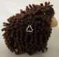 Preview: Keramik Schaf "Wuschel" mit brauner Wolle. Osterdekoration