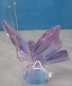 Preview: Schmetterling mit lila Flügel. Kristallglas. 7 x 6 x 6 cm