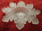 Preview: Teelichthalter "Schneeflocke" aus mattiertem Glas, 10 cm