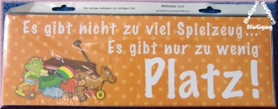 Aufkleber wiederverwendbar. Es gibt nicht zu viel Spielzeug...