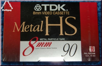 TDK 8mm Video Kassette. Metal HS 90