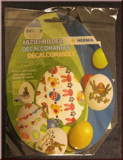 Ostereier Abziehbilder, Sticker, Herma 3049, 80 x 120 mm, 2 Blatt