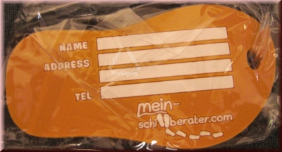 Kofferanhänger "Flip Flop", orange, Adressanhänger Badeschuh, Badelatschen