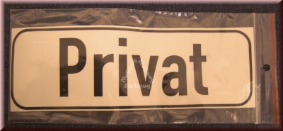 Aufkleber "Privat"